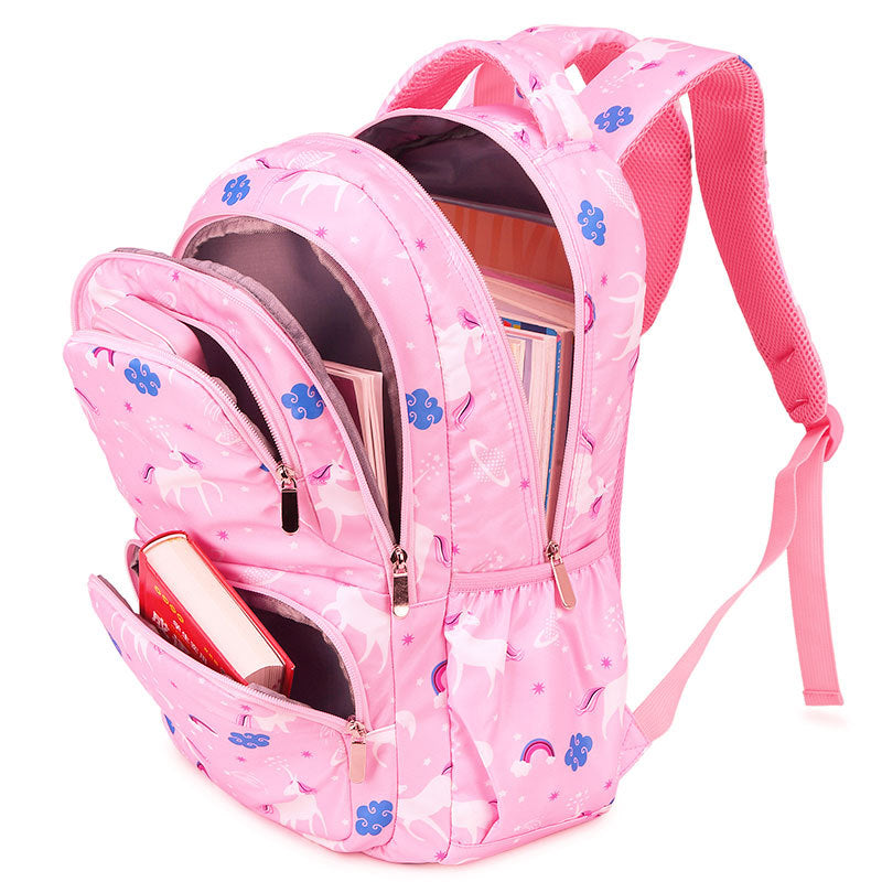 Primary Unicorn Nylon Large Capacity Super Elementary School Students' Schoolbags