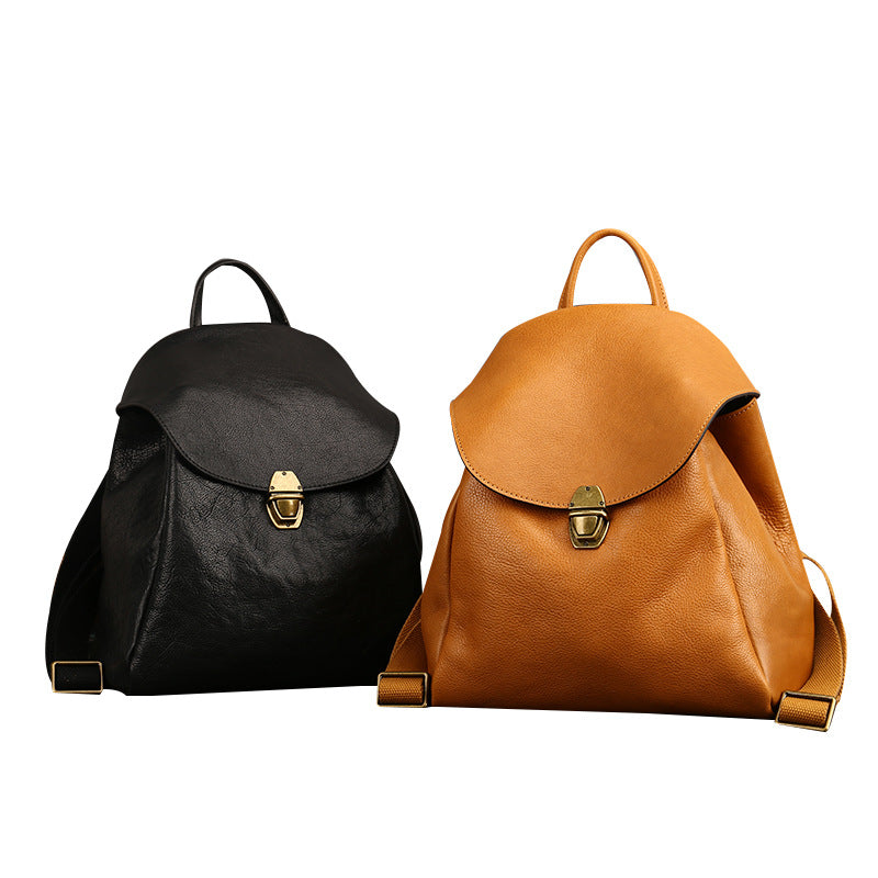 Women's Genuine Leather Vintage First Layer Cowhide Backpacks