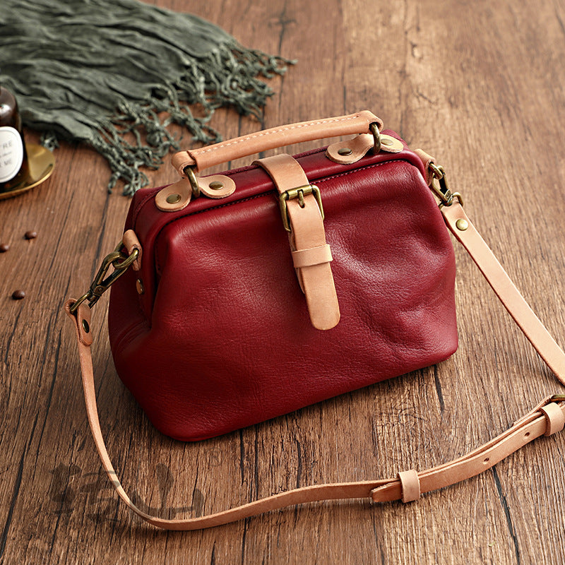 Women's Trendy Preppy Style Imported First Layer Crossbody Bags