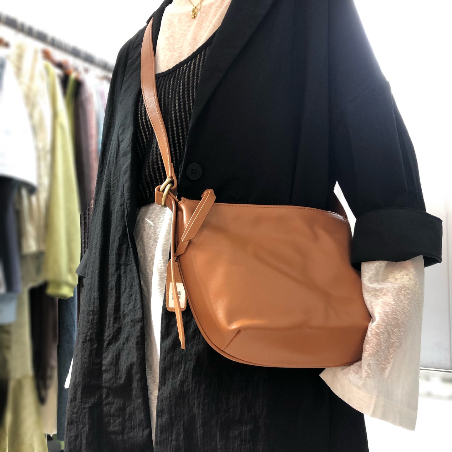 Women's Handmade Mori Style First Layer Cowhide Shoulder Bags
