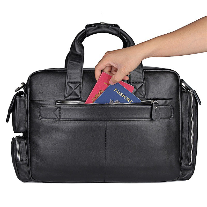 Fashion Business First Layer Cowhide Computer Men's Briefcases