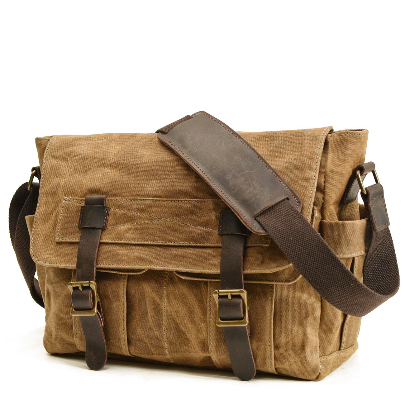 Men's Vintage Crazy Wax Canvas Fashion Men's Messenger Bags