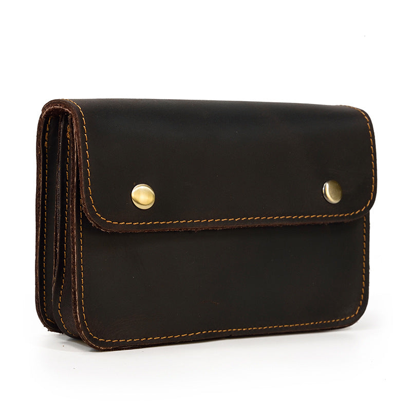 Men's Mobile First Layer Cowhide Trendy Cool Men's Waist Packs