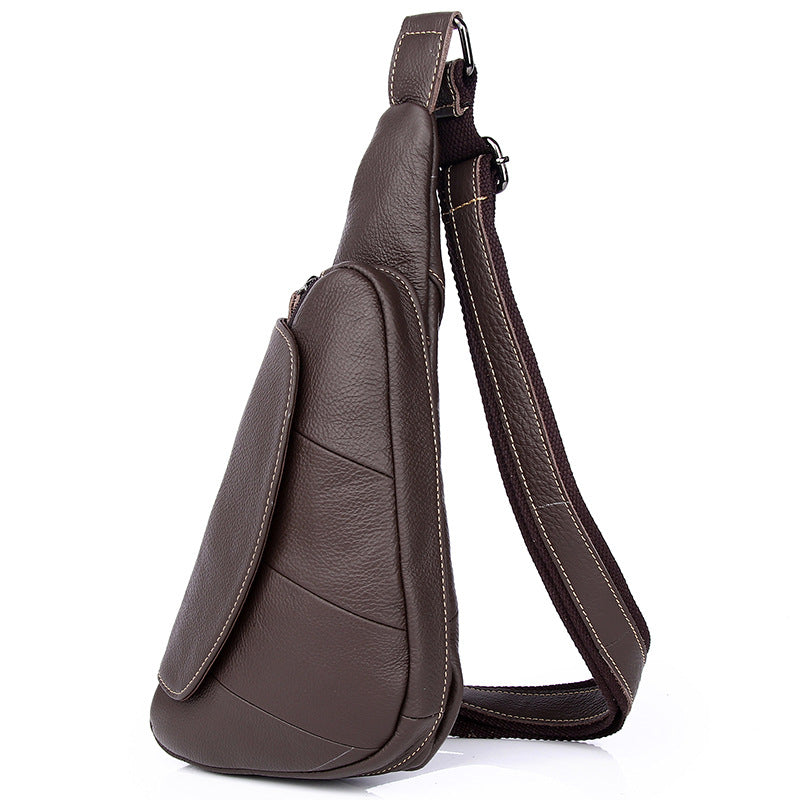 Men's Genuine Leather Dumpling Trendy Korean Fashion Men's Chest Bags
