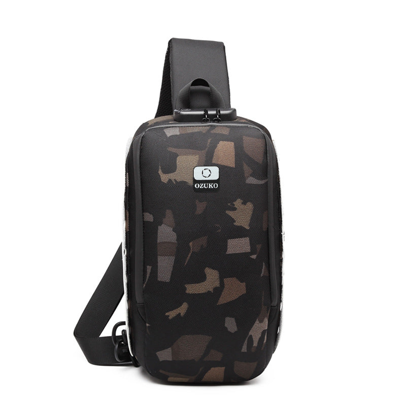 Men's Classy Business Personality Versatility Waterproof Men's Chest Bags