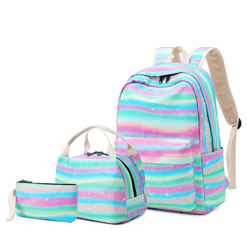 Women's & Children's & Primary Lightweight Large Capacity Canvas Elementary School Students' Schoolbags