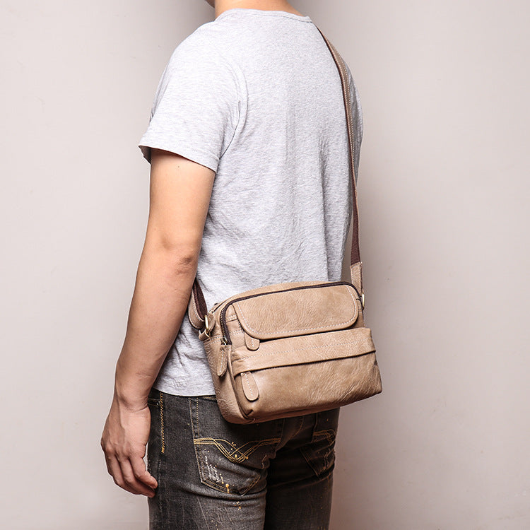 Women's & Men's & Matte Leather Large Capacity Cowhide Men's Shoulder Bags