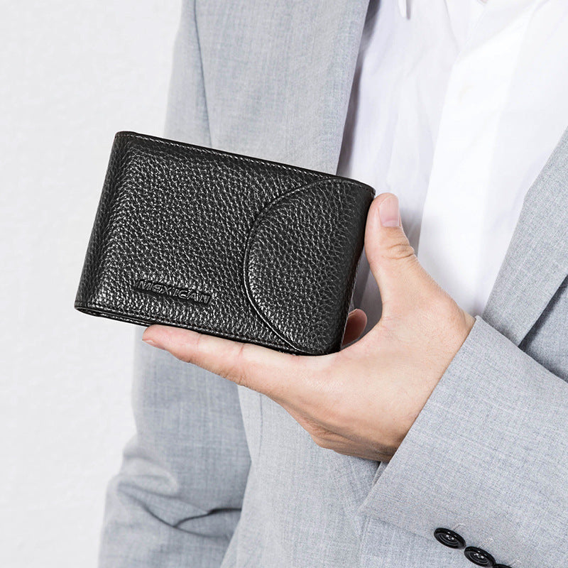 Men's Scarecrow Leather Driving License Multiple Slots Large Capacity Sleeve Card Holder