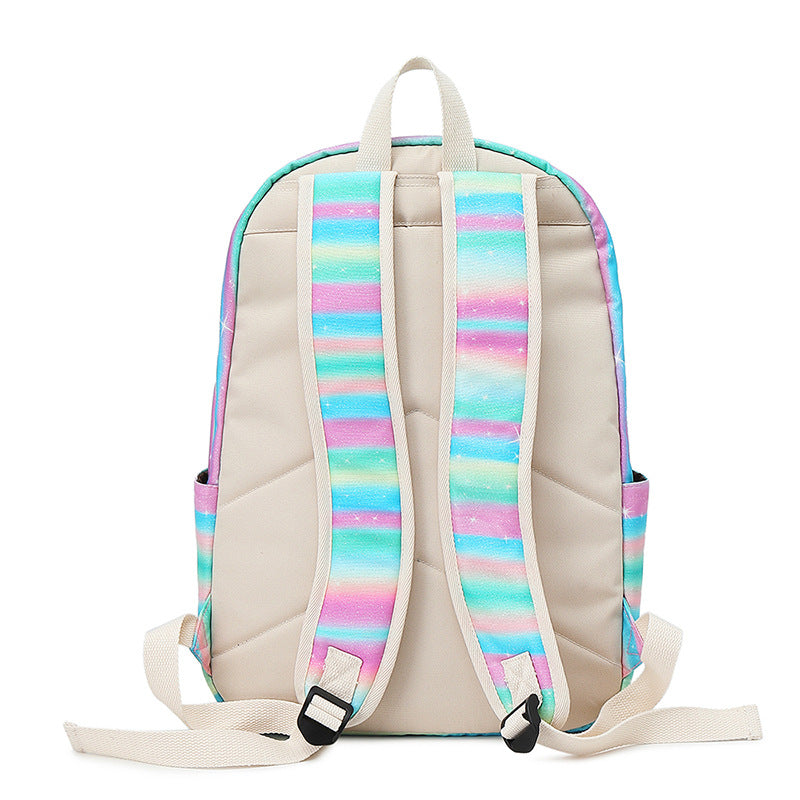 Children's Female Color Waterproof Synthetic Material Large Elementary School Students' Schoolbags