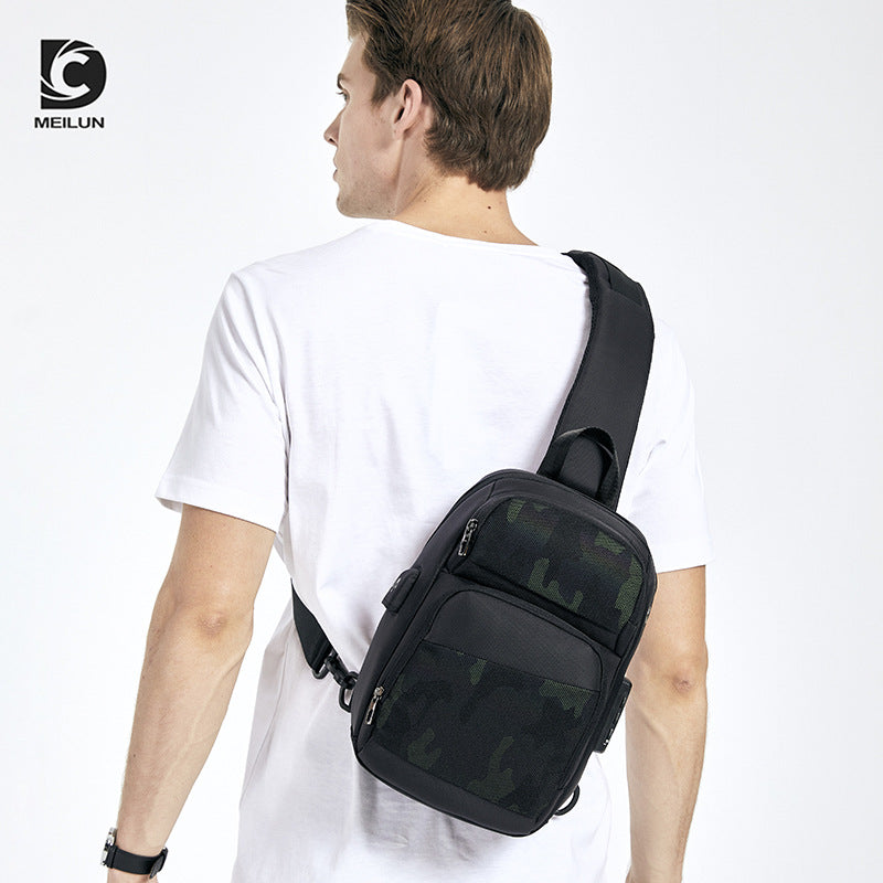 Men's Trendy Cool Colorful Reflective Luminous Waterproof Men's Chest Bags