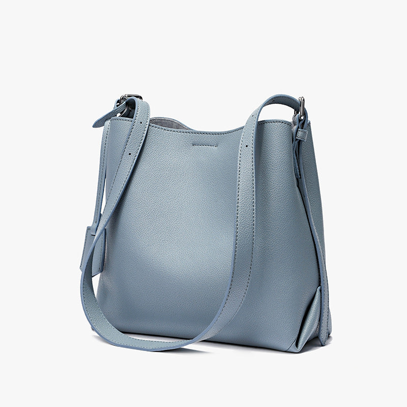 Women's Genuine Leather Cowhide Simple Commuter Elegant Shoulder Bags