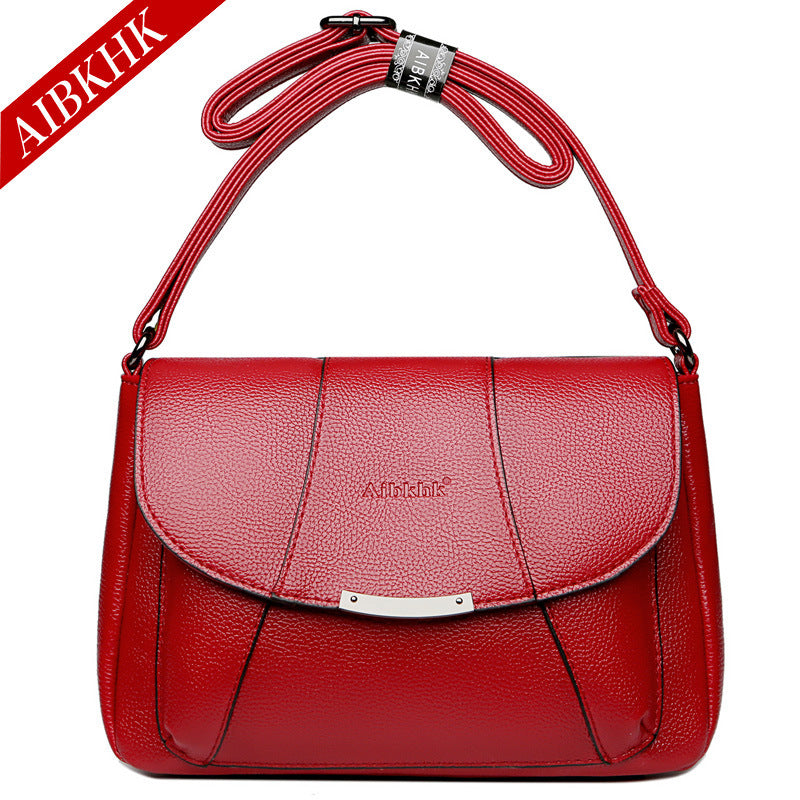 Women's To Give Mom Simple Soft Leather Crossbody Bags