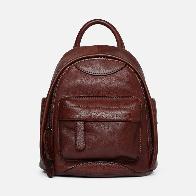 Women's Fashion Trend Genuine Leather Large Capacity Backpacks