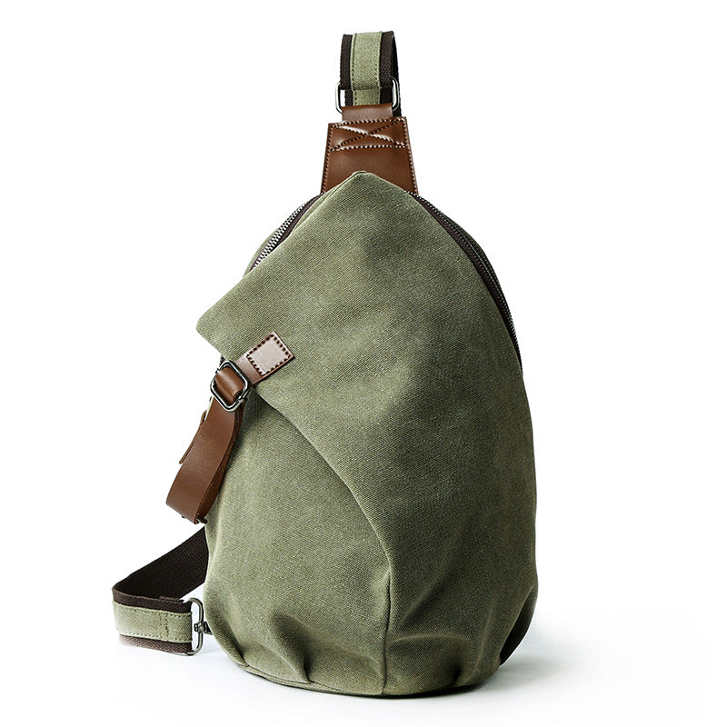 Men's Fashion Street Trend Canvas Large Capacity Men's Chest Bags