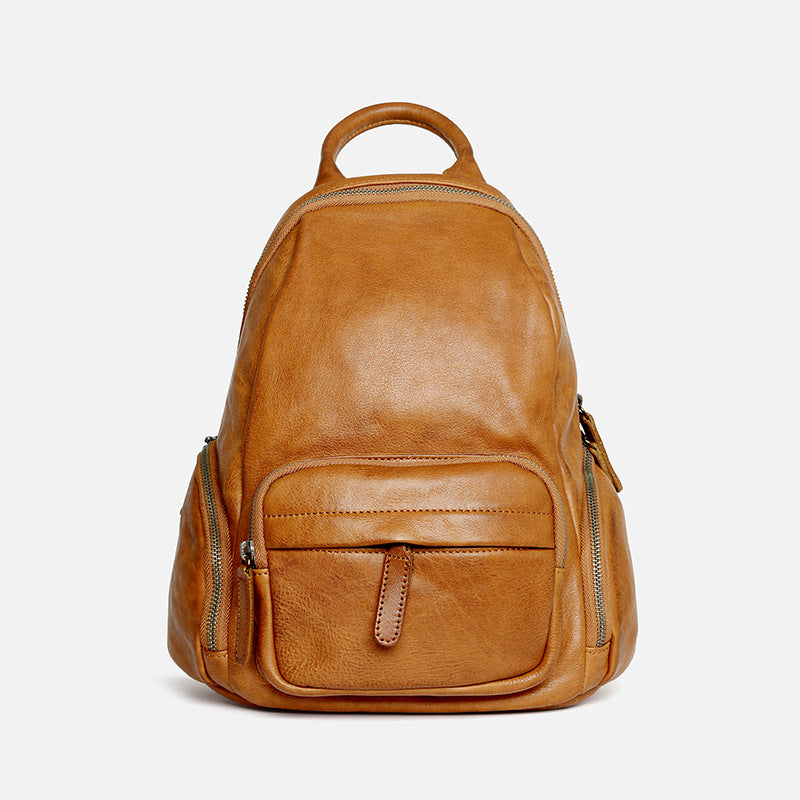 Women's Style Vintage First Layer Cowhide Genuine Backpacks