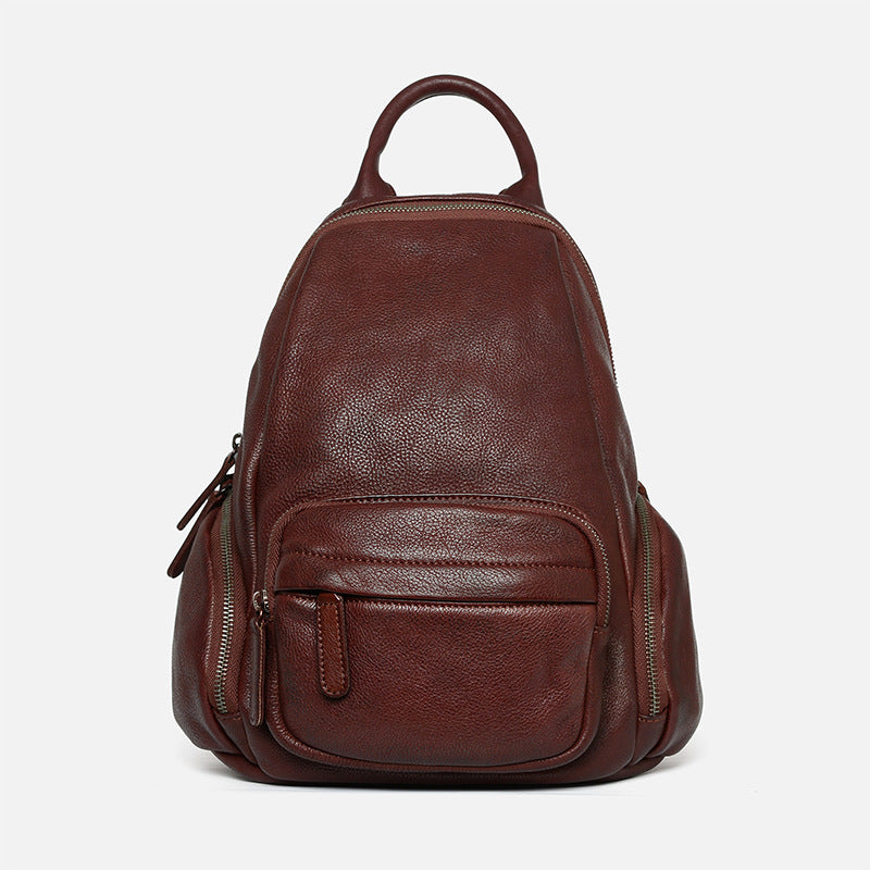 Women's Style Vintage First Layer Cowhide Genuine Backpacks