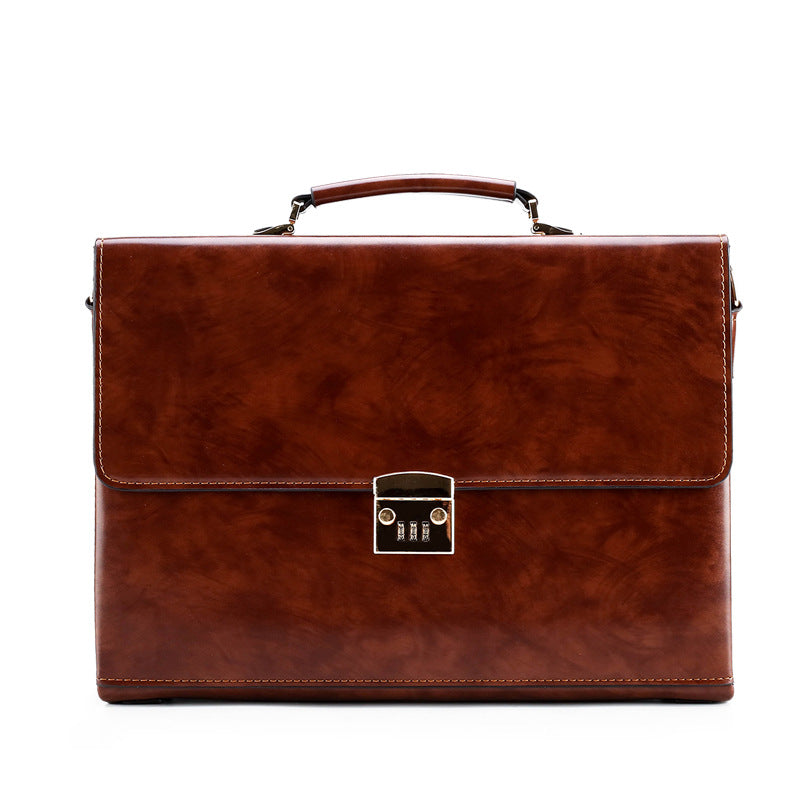 Men's Business Password Official Document Retro Office Men's Briefcases
