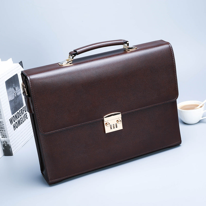 Men's Business Password Official Document Retro Office Men's Briefcases