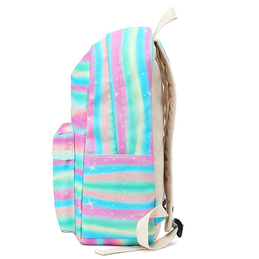 Women's & Children's & Primary Lightweight Large Capacity Canvas Elementary School Students' Schoolbags