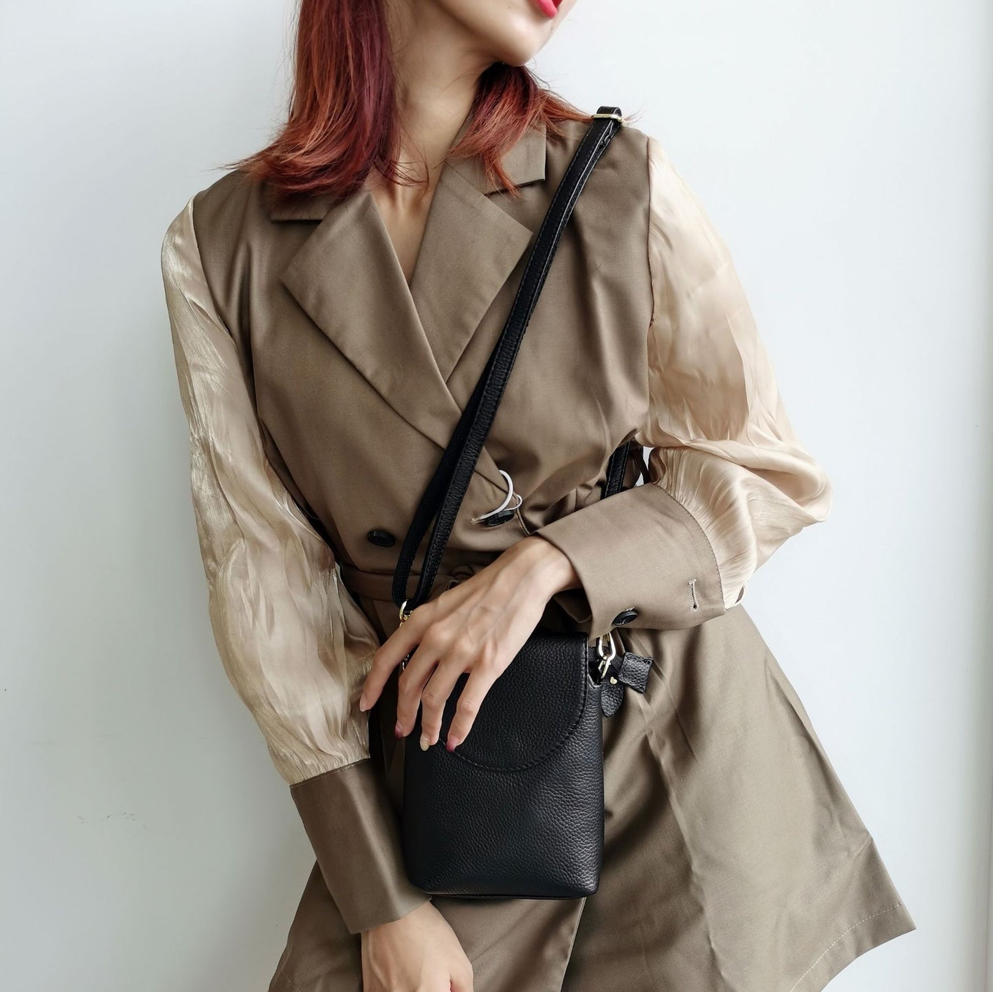 Women's First Layer Cowhide Leather Trendy Wild Shoulder Bags