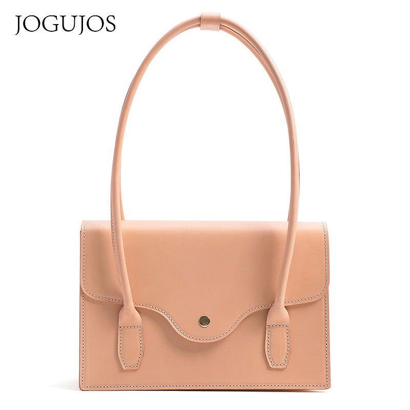 Women's High-grade Genuine Leather Italian Simple Underarm Handbags