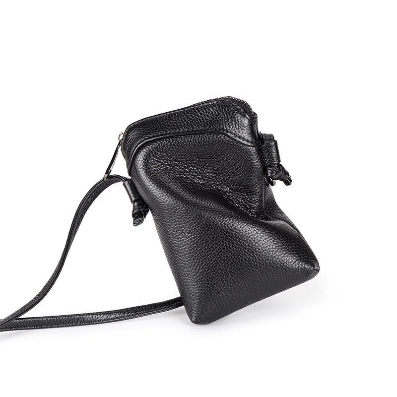 Women's Genuine Leather Vertical Mini Lightweight Soft Phone Bags