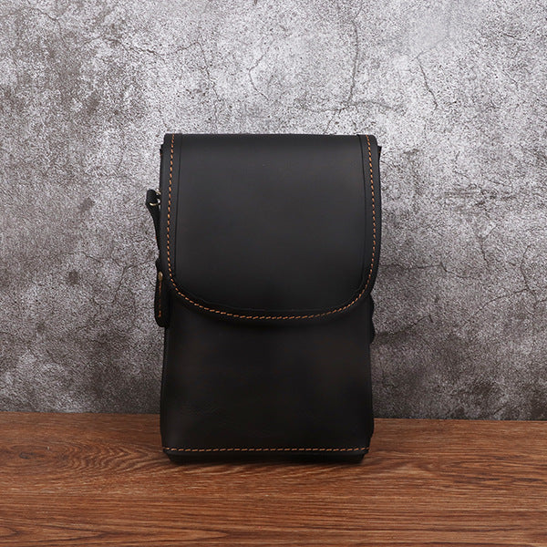 Men's Crazy Horse Leather First Layer Cowhide Men's Waist Packs
