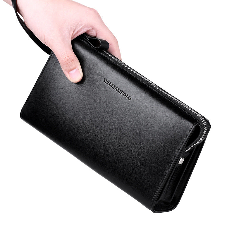 Men's Clutch Top Layer Cowhide Male Hand Leather Business Men's Handbags