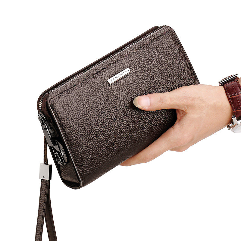 Men's Emperor Paul Genuine Leather Password Clutch Men's Handbags