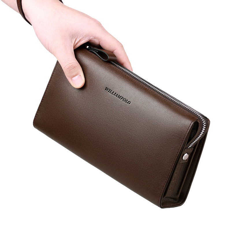 Men's Clutch Top Layer Cowhide Male Hand Leather Business Men's Handbags