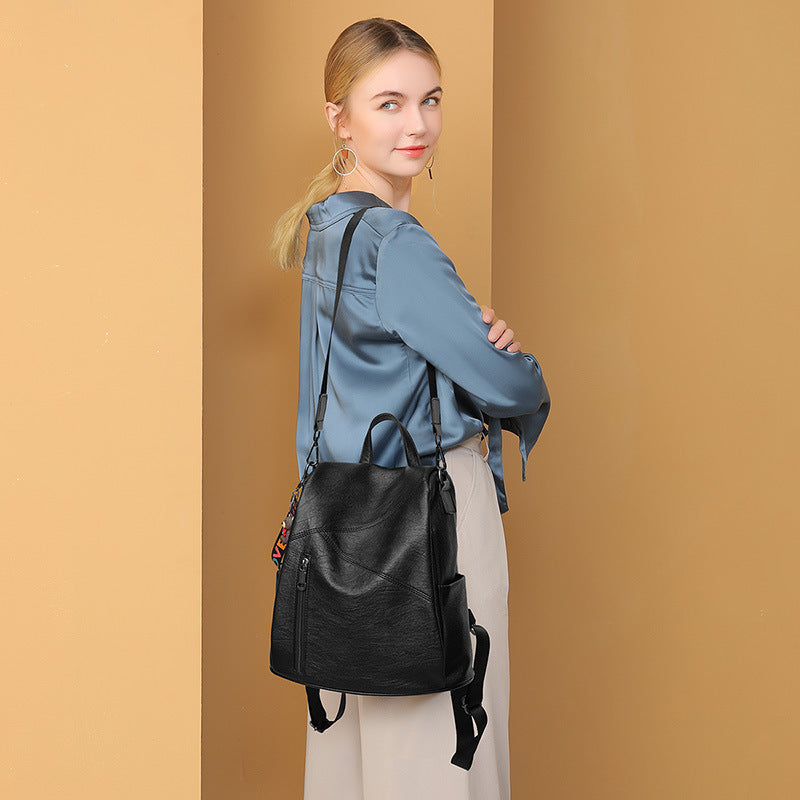 Women's Fashionable Korean Style Versatile Large Capacity Backpacks