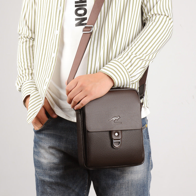 Men's Popular Business Cattle Leather Leisure Men's Shoulder Bags
