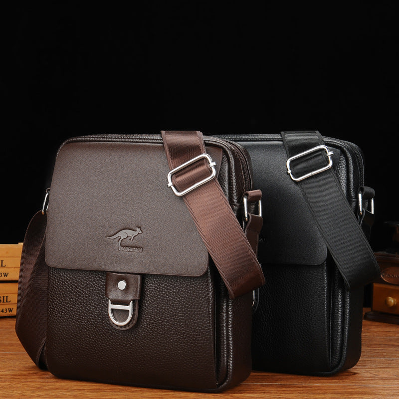 Men's Popular Business Cattle Leather Leisure Men's Shoulder Bags