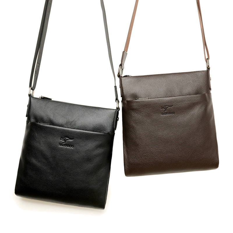 Men's Business Genuine Leather Vertical Soft Korean Men's Shoulder Bags