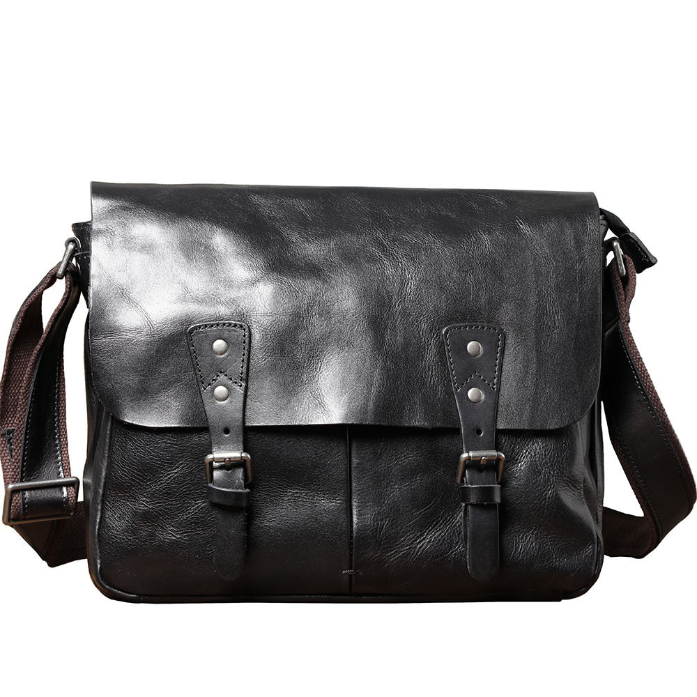 Men's Layer Cowhide Leather Genuine Portable Difference Men's Messenger Bags