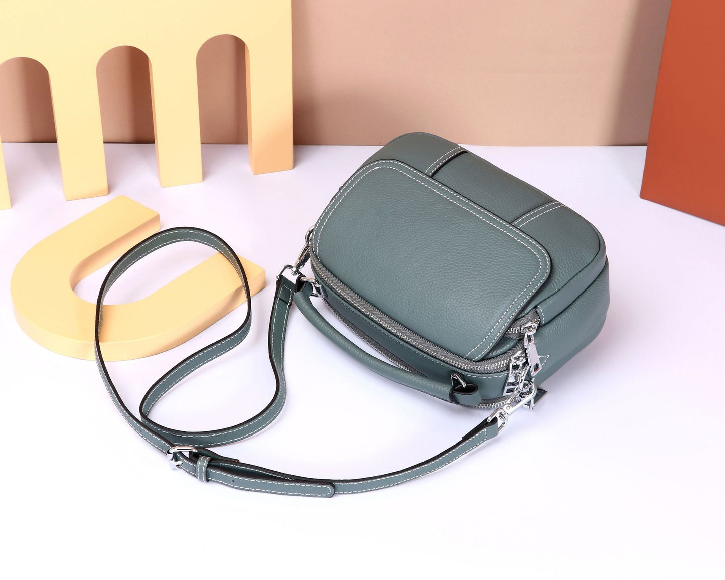 Women's First Layer Cowhide Portable Lady's Large Bags