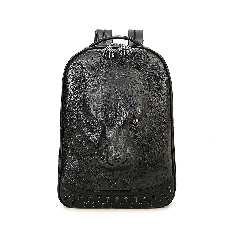 Men's Creative Fashion Tiger Head Computer Backpacks