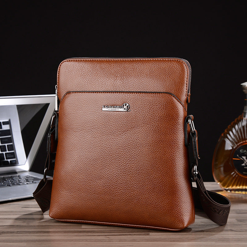 Men's Cool Kangaroo Leather Patch Processing Gift Men's Messenger Bags