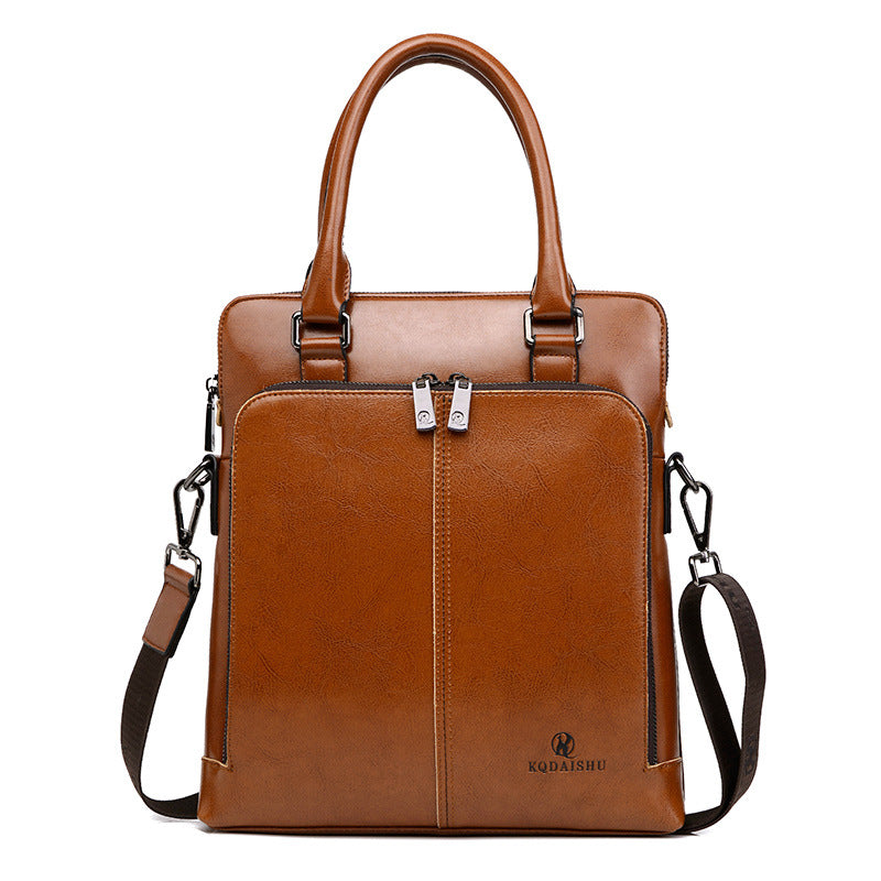 Men's Leather Fashion Vertical Oem Gift Customization Men's Shoulder Bags