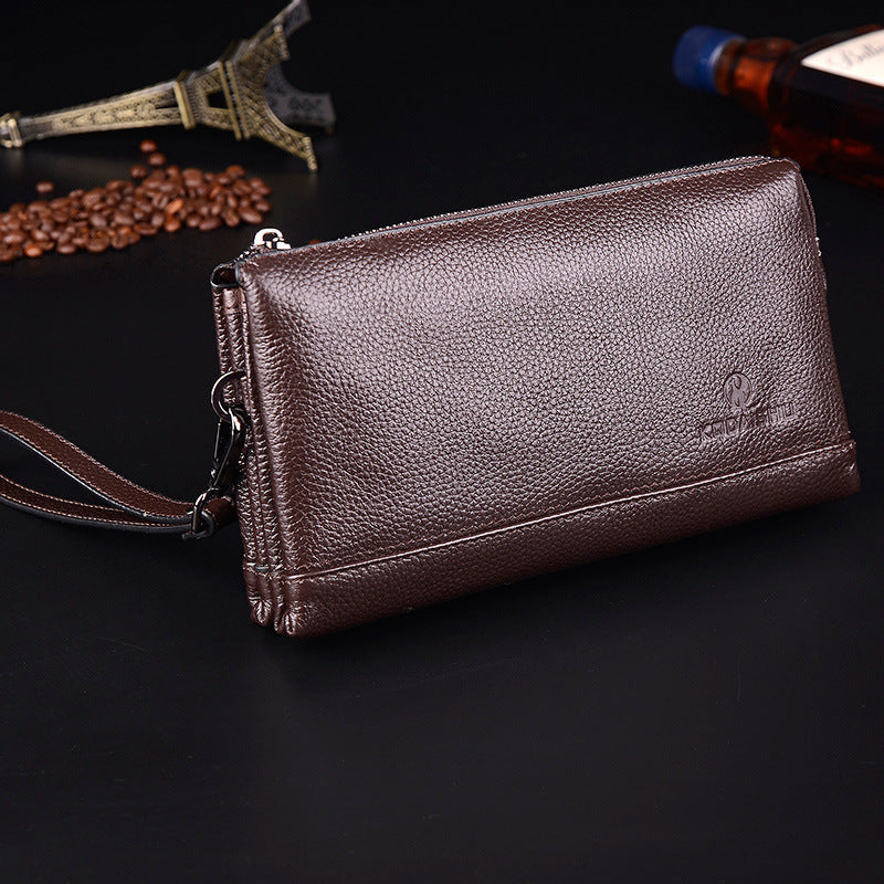 Men's Cool Kangaroo Large Capacity Genuine Leather Men's Handbags