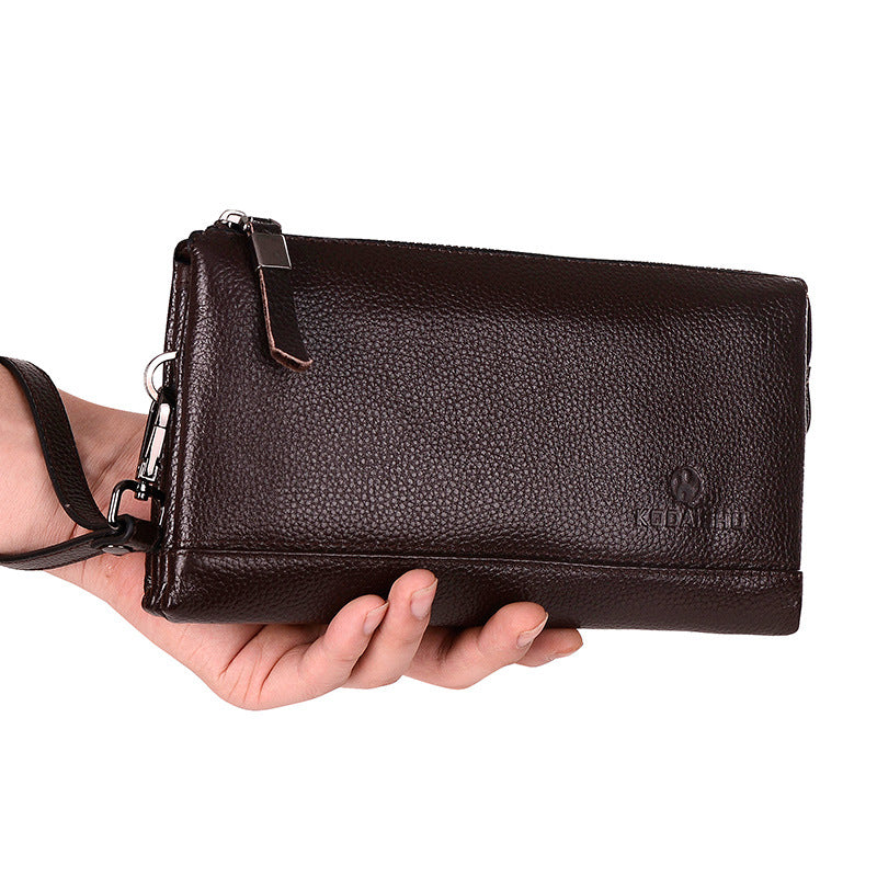 Men's Cool Kangaroo Large Capacity Genuine Leather Men's Handbags