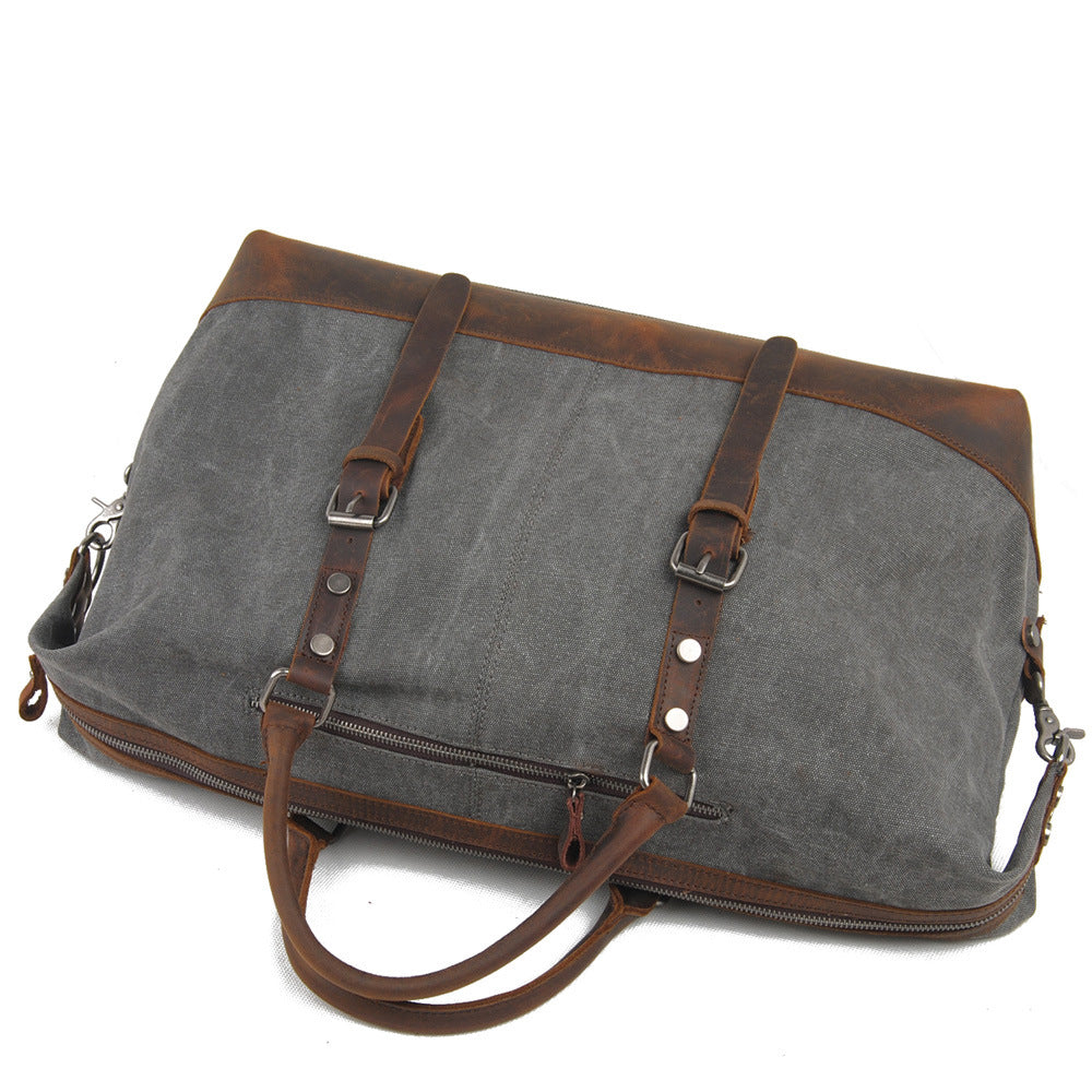 Men's Capacity Portable Canvas With First Layer Travel Bags