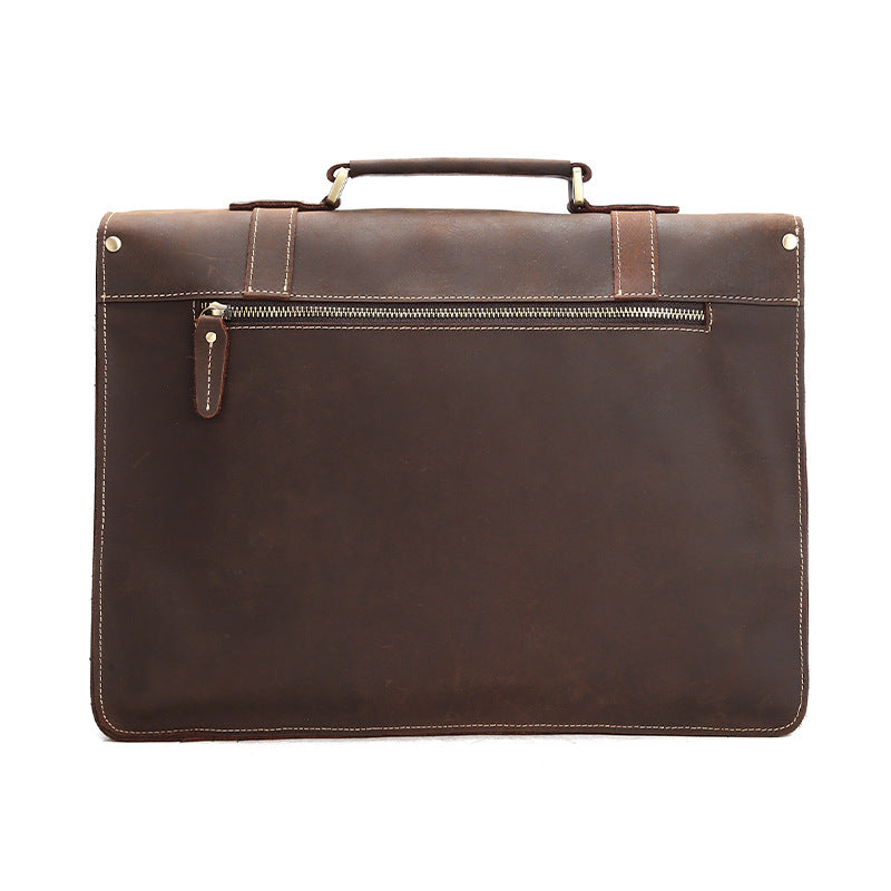 Men's Leather Retro Crazy Horse Portable Business Men's Shoulder Bags