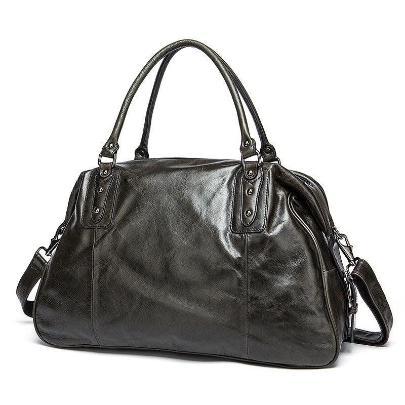 Leather Vintage Genuine Short Business Trip Travel Bags