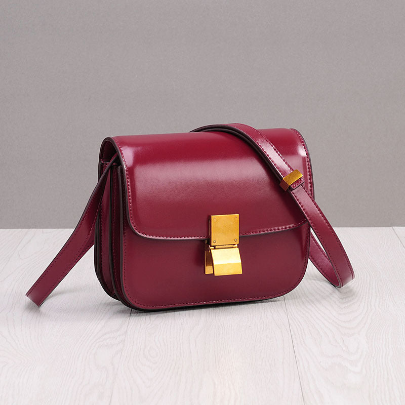 Women's Fashion Stewardess Retro Cow Leather Crossbody Bags