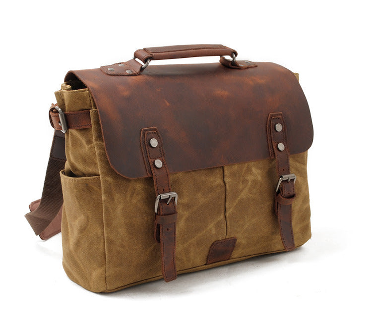 Men's Oil Wax Canvas With Crazy Horse Bags
