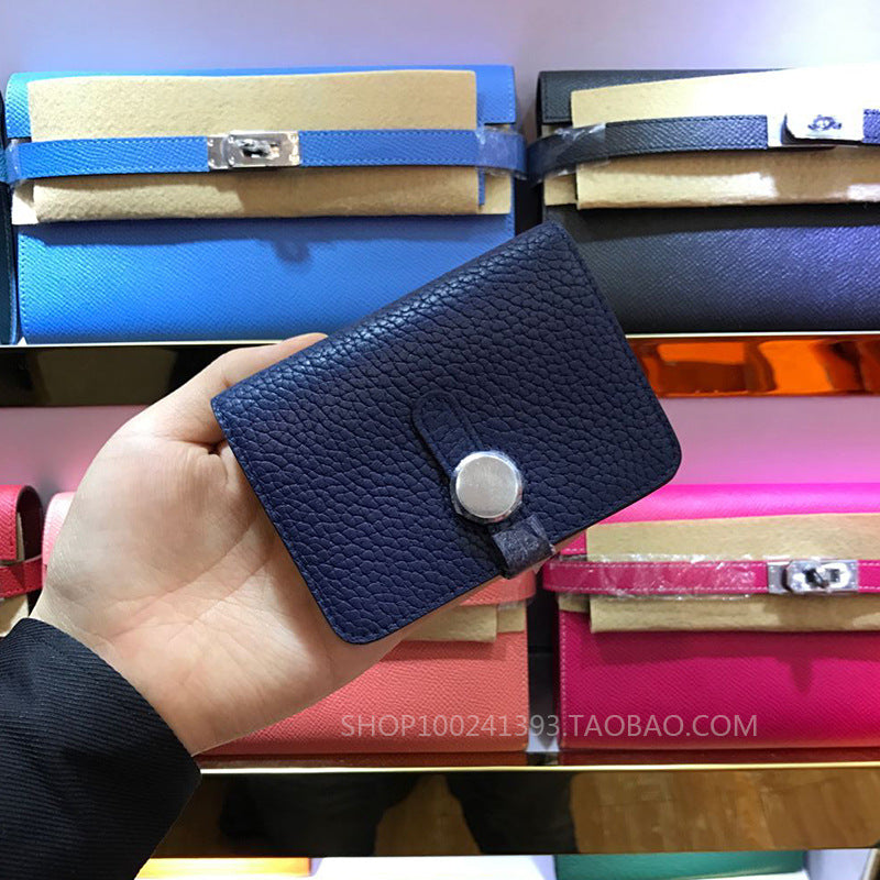 Women's Business First Layer Cowhide Bank Multiple Card Holder