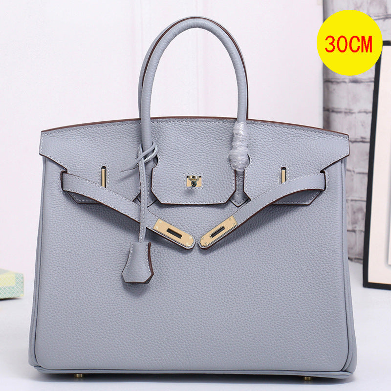 Pattern Genuine Cattlehide Leather Surface Large Capacity Handbags