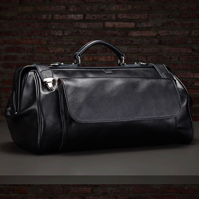 Men's First Layer Cowhide Business One Short Travel Bags