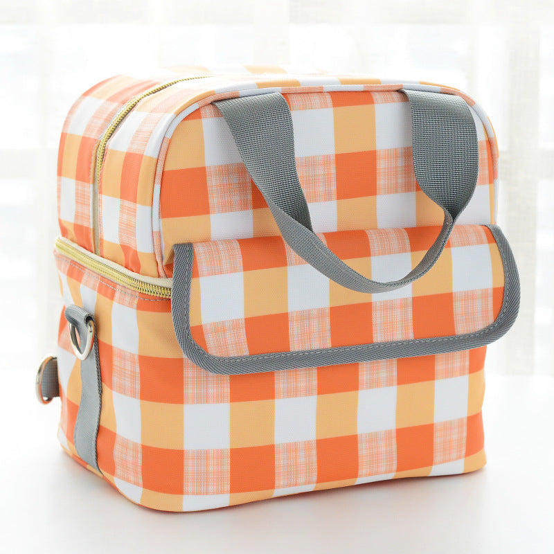 Mummy Plaid Large Capacity Go Out Bags